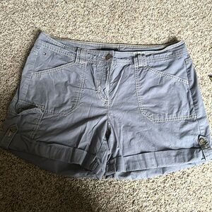 Tommy Hilfiger gray cargo shorts.